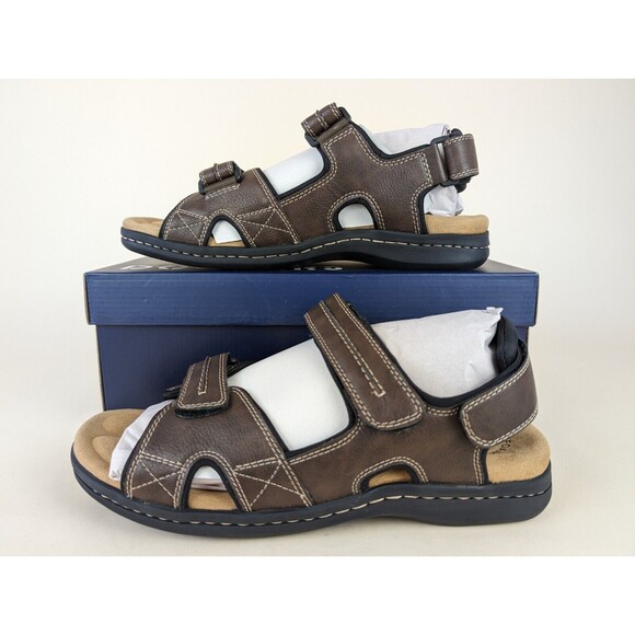 Dockers Sandals Mens 11 M Newpage Quarter Strap Sporty Brown Leather Shoes NEW main image 7